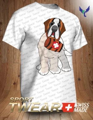 T-shirt avec grand Saint-bernard
